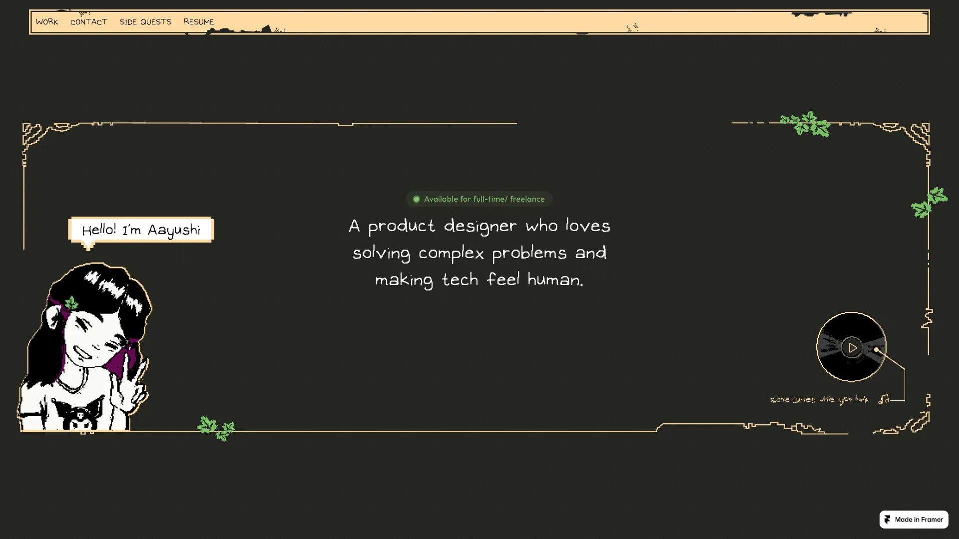 Portfolio website of Aayushi Nagar