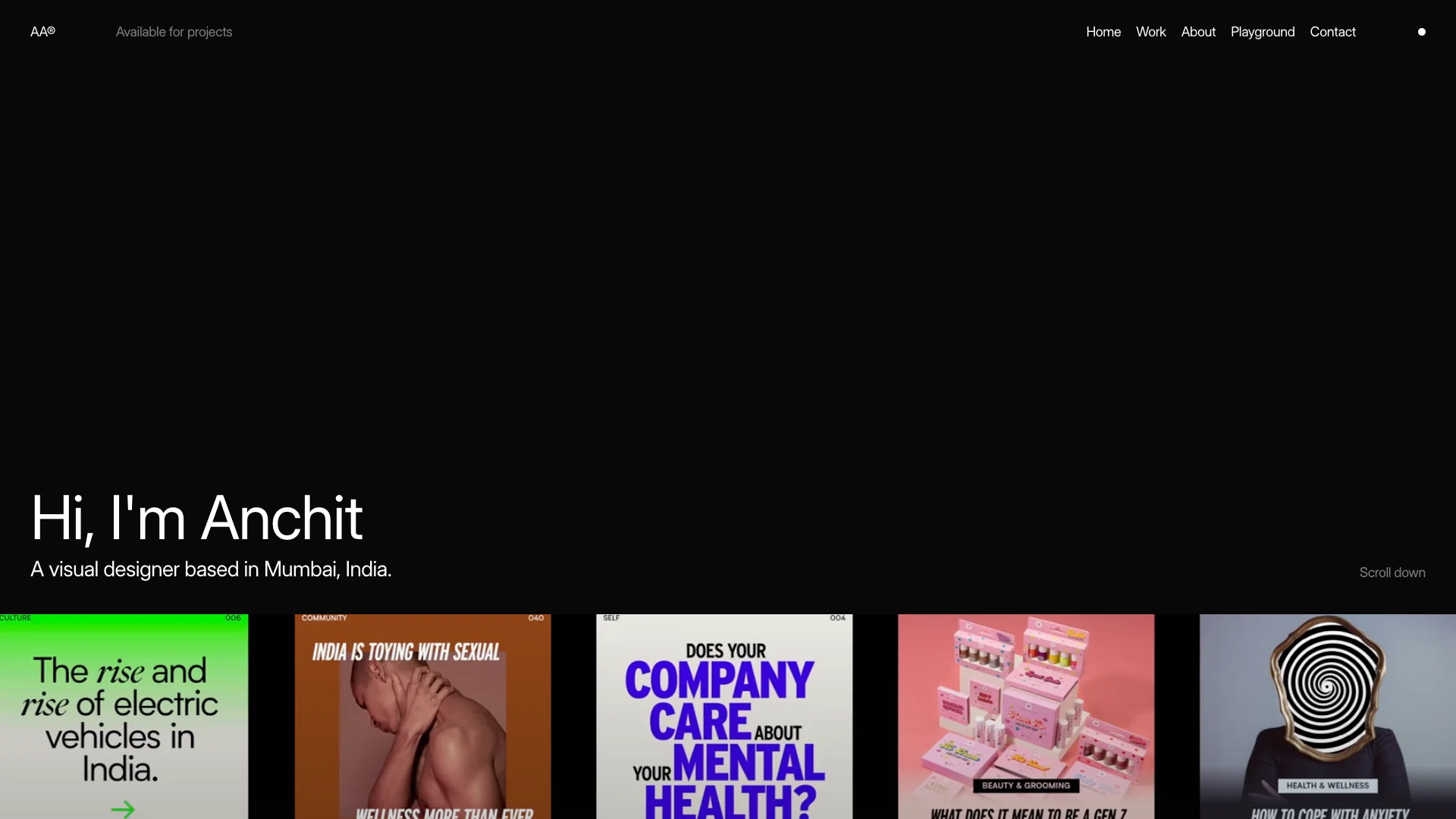 Portfolio website of Anchit Banga