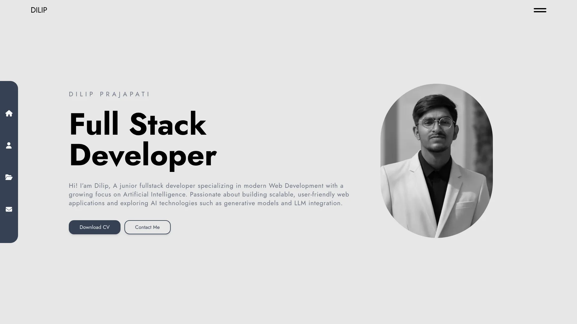 Portfolio website of Dilip Prajapati