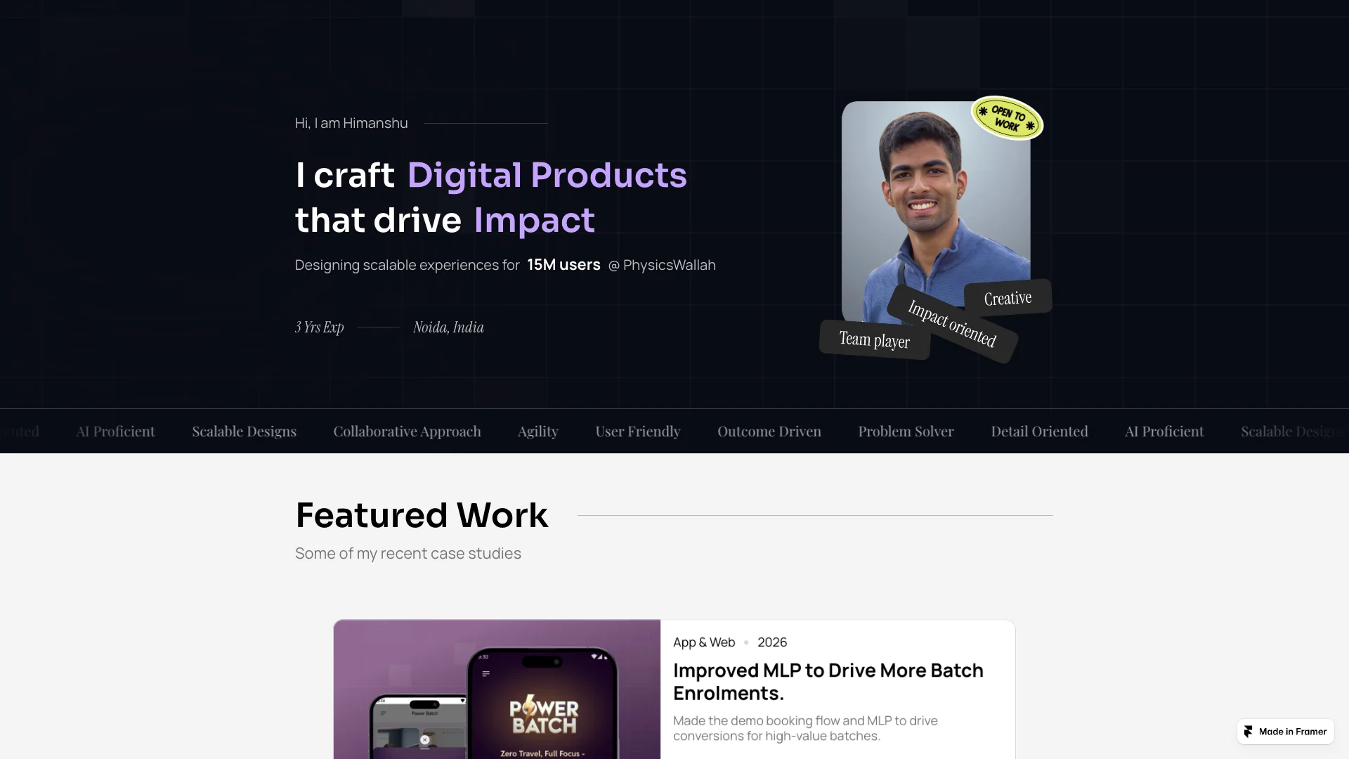Portfolio website of Himanshu Bhardwaj