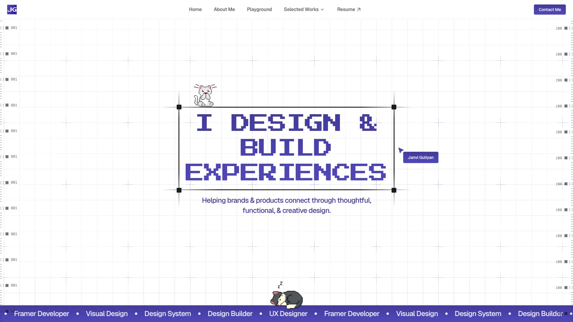 Portfolio website of Janvi Guliyan