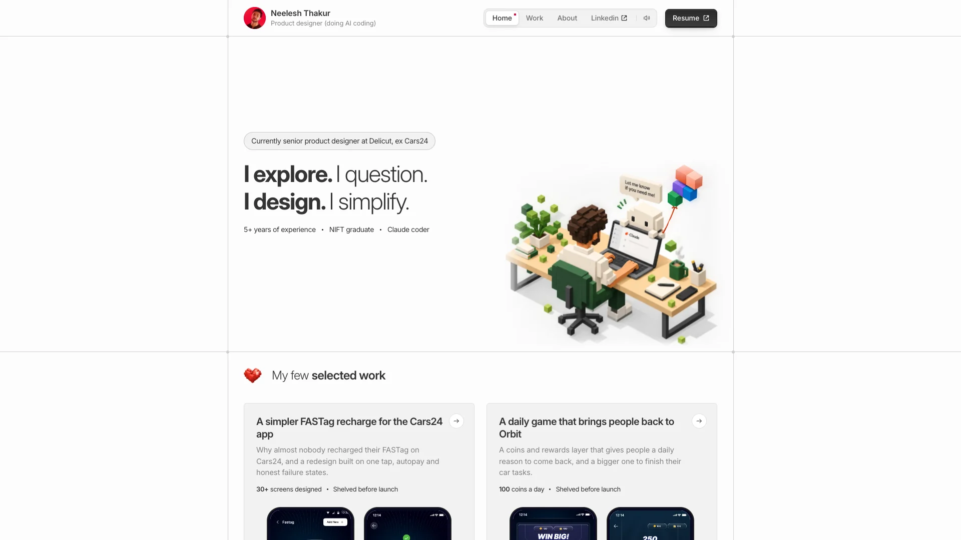 Portfolio website of NEELESH THAKUR
