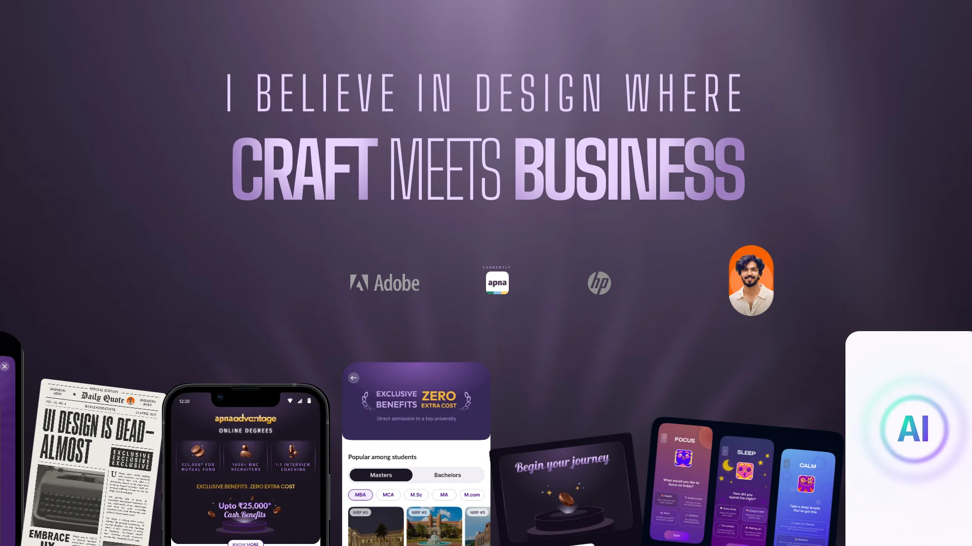 Portfolio website of Noble Babu