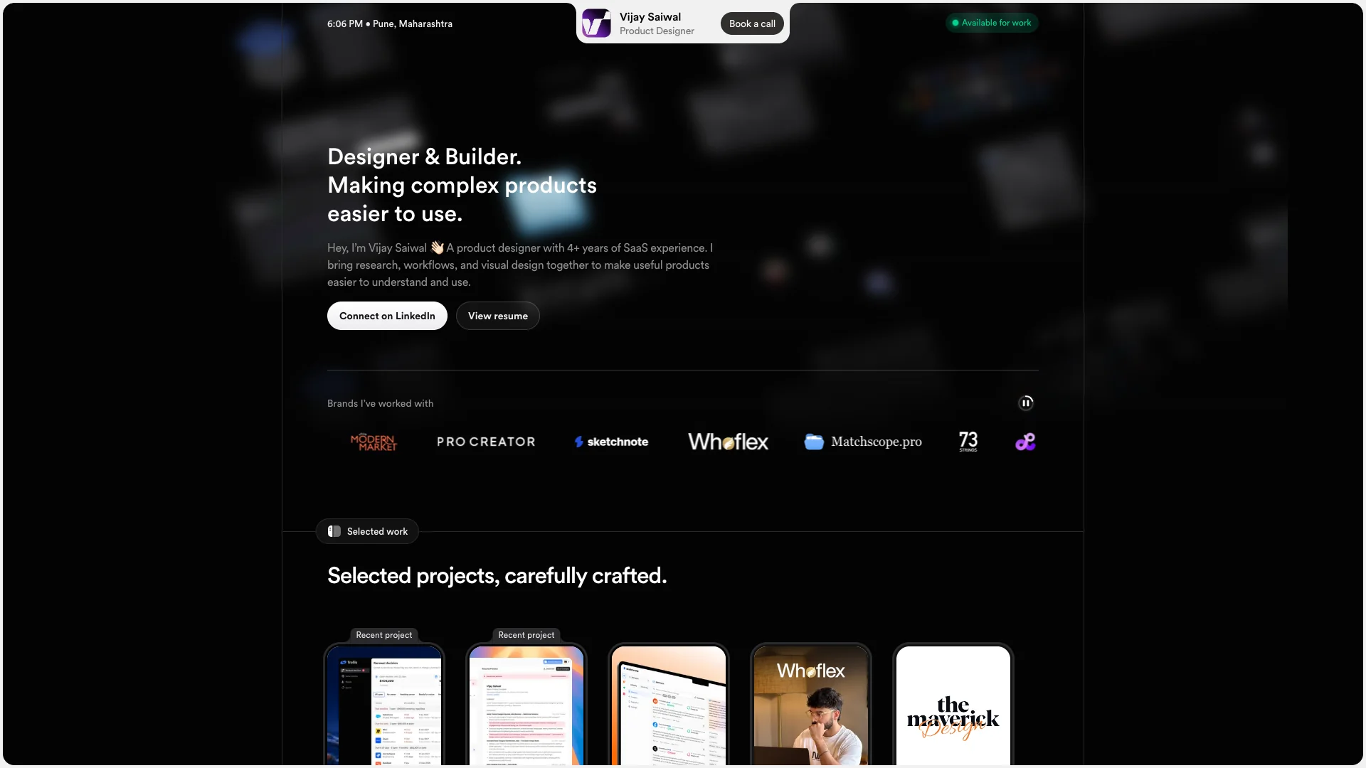 Portfolio website of Vijay Saiwal