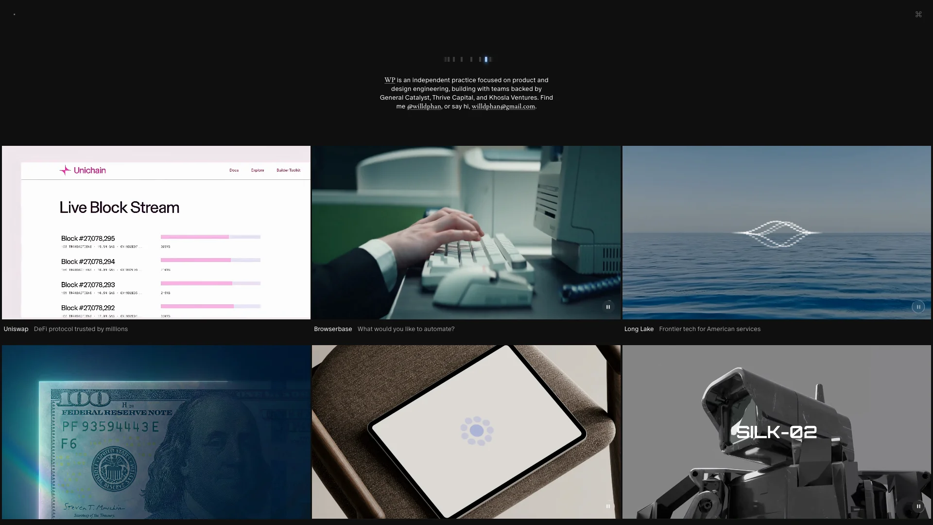 Portfolio website of William Phan
