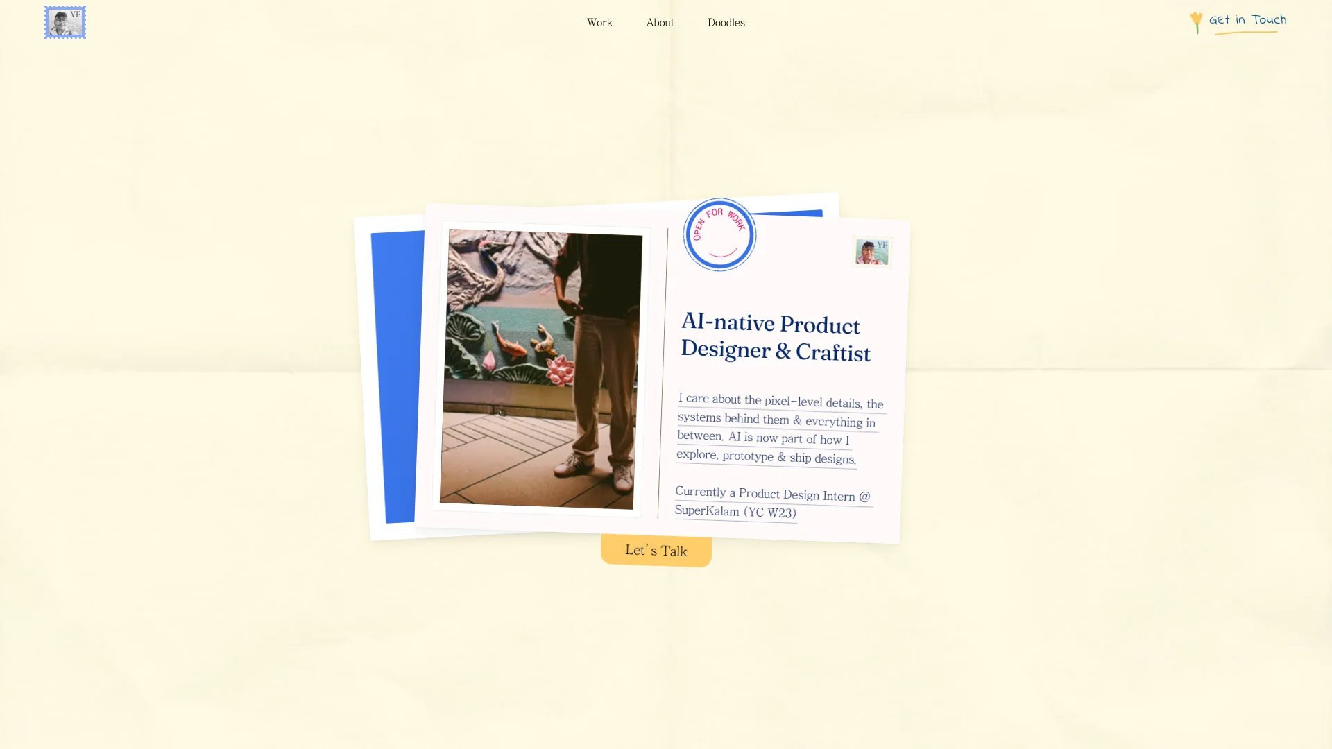 Portfolio website of Yash Fataniya